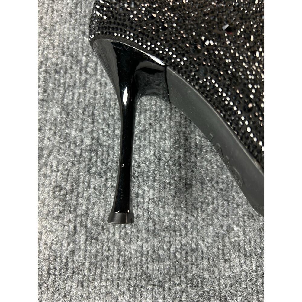MIA Rakimaf Black Bling Rhinestone Ankle Booties Women's Size 5.5 Stiletto Heel - Picture 7 of 11